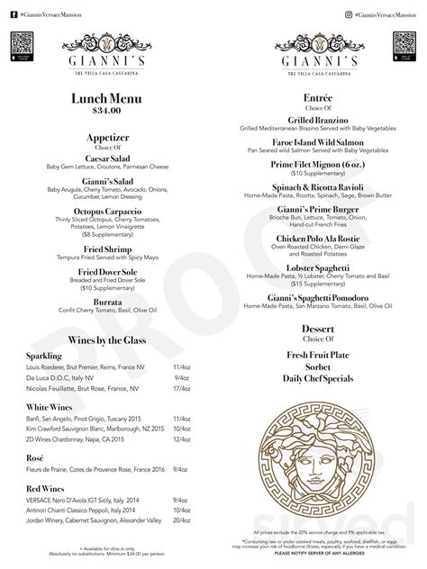 versace gianni miami|versace mansion miami restaurant menu.